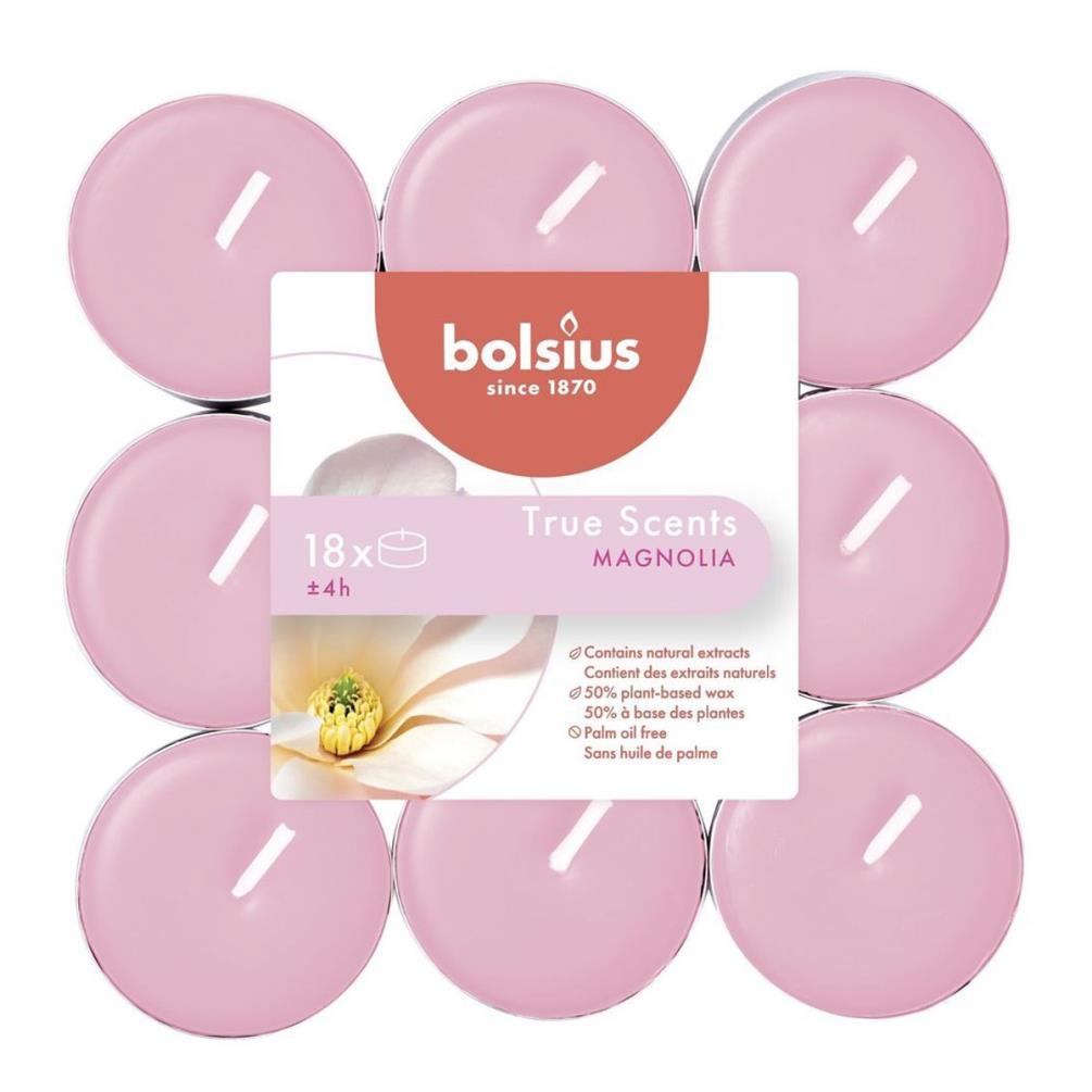 Bolsius Magnolia 4 Hour Tealights (Pack of 18) Extra Image 1